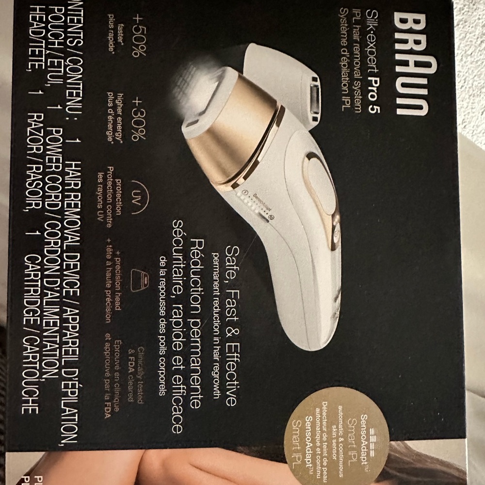 Woman’s Braun never used hair removal system